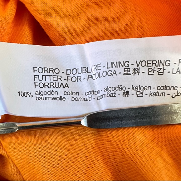 ZARA Girls Vibrant Orange Tiered Summer Beach Dress | Spaghetti Straps | M - Picture 4 of 6